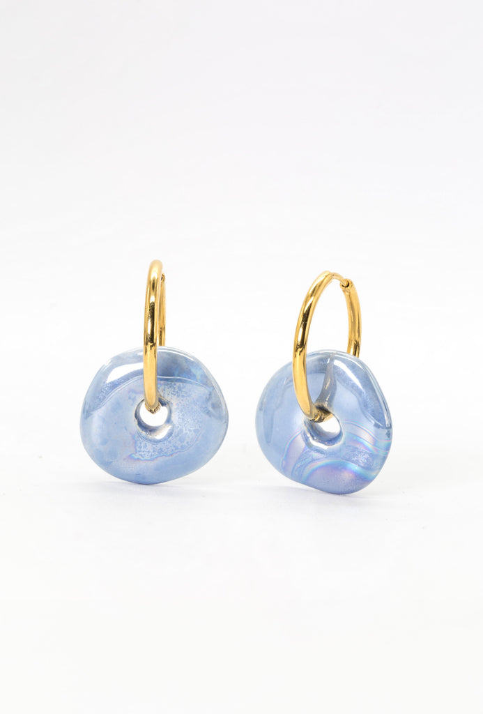 Finola Blue Hoops - caliorjewelry