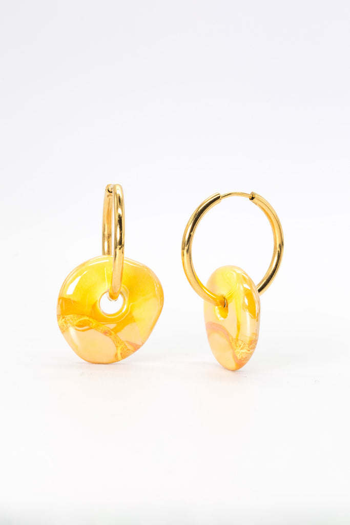 Finola Yellow Hoops - caliorjewelry