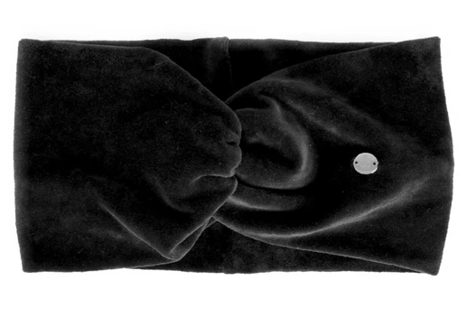 Turban von Mützenmafia aus weichem Samt, in schwarz. handgemacht in Europa