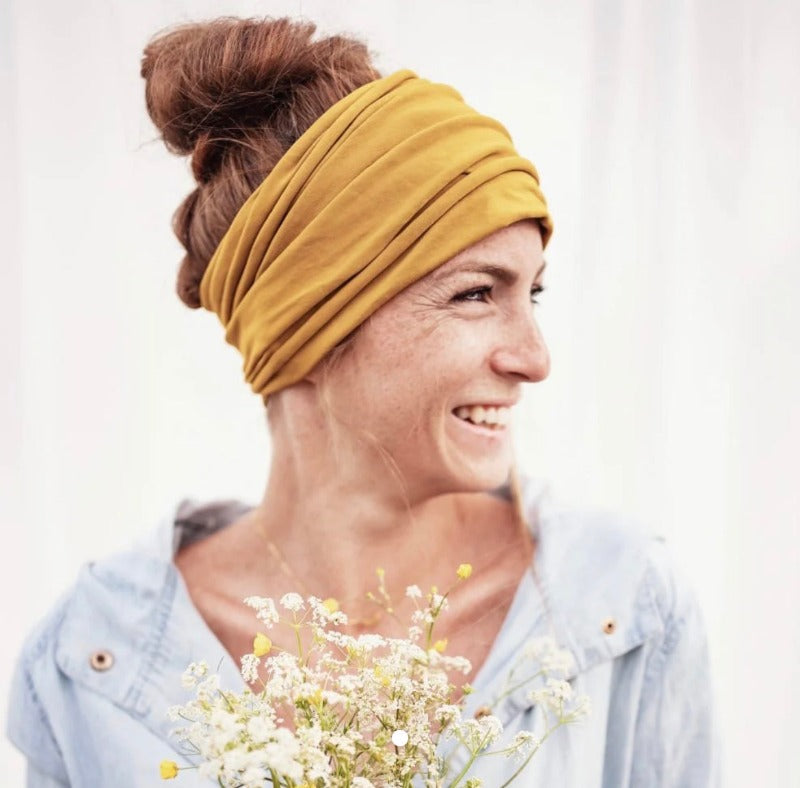 Haarband Woodstock aus Bambus Stoff in vielen Farben