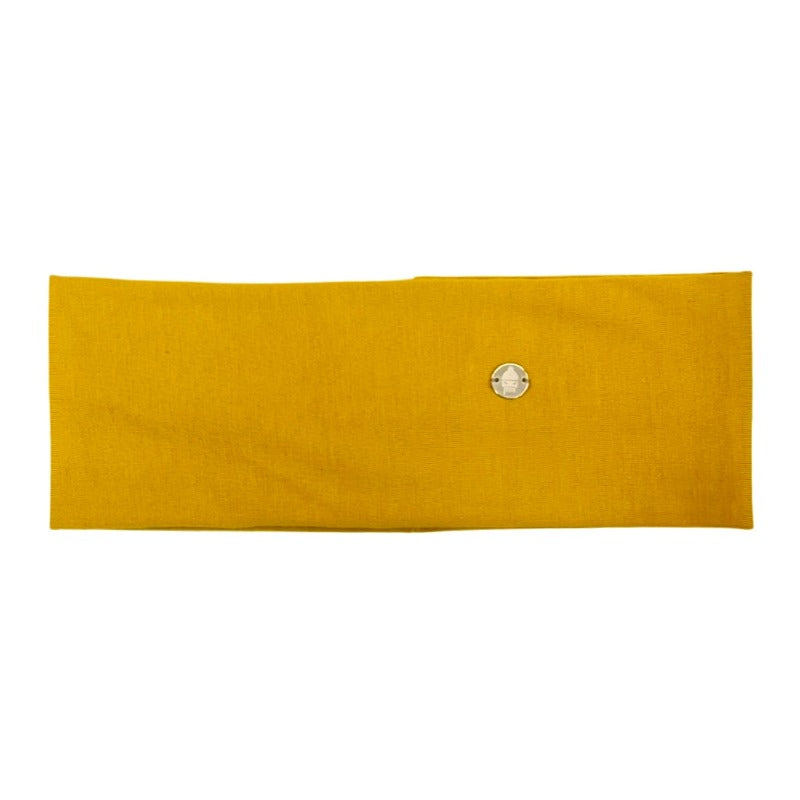 Haarband aus Bambus Stoff handgemacht in gelb